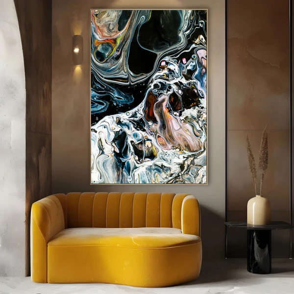Abstractie in Alb si Negru - Tablou Abstract Abstractie in Alb si Negru - Tablou Abstract